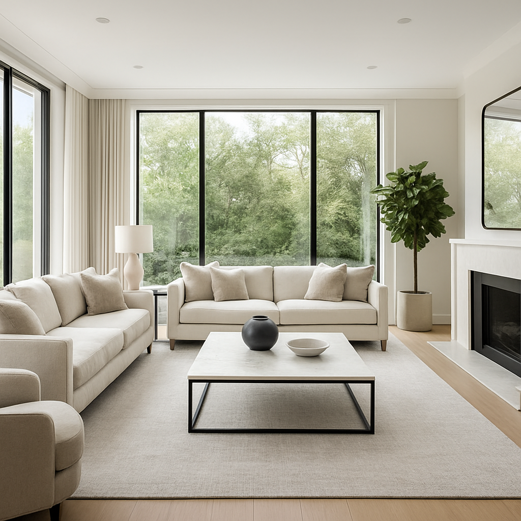 Real estate professionals showing a house